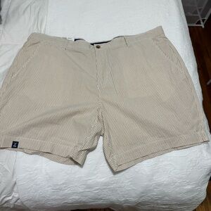 Men's Tan Seersucker Shorts